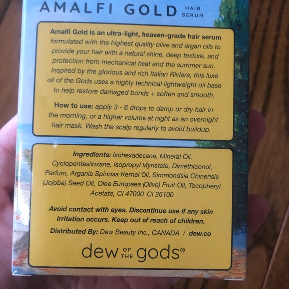 Dew Of The Gods Amalfi Gold 30ml heaven- grade hair serum - Picture 2 of 6